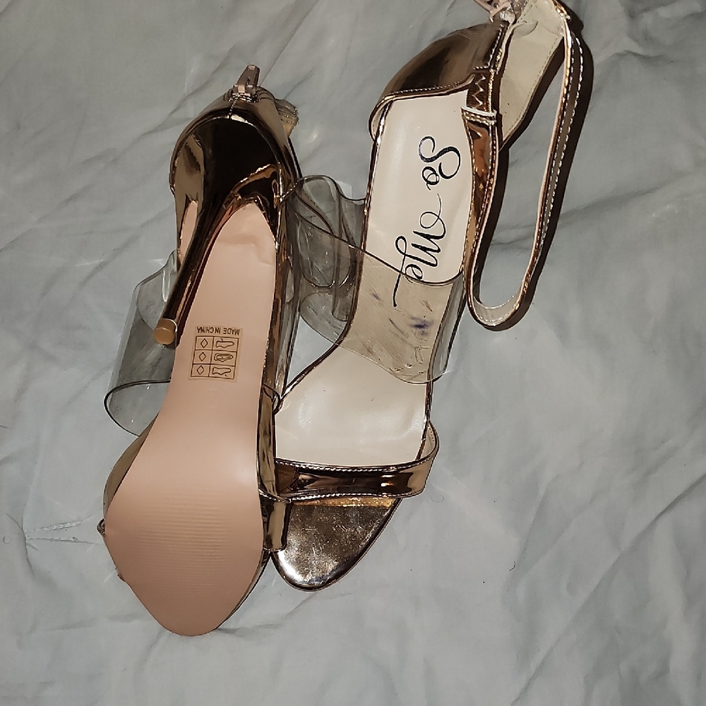 So Me Metallic Gold Women's Heels